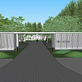 Modern Sales Office Building With Glass Facade Flat Roof And Green Lawn Surroundings