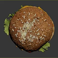 Delicious Juicy Cheeseburger With Sesame Bun Fresh Lettuce Tomato And Bell Peppers