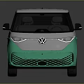 Volkswagen Modern Green And Silver Van With Sleek Design Black Wheels And Front Grille