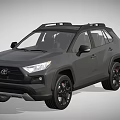 Black Toyota SUV Featuring Roof Rack And Black Alloy Wheels Design