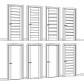 Various Modern Hinged Doors With Different Panel Styles And Glass Designs