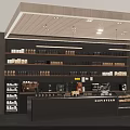 HUPLEYUAN Bar Counter Interior With Shelves Cups Coffee Machines And Pastry