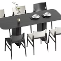 Dining table and chair combination 3d model