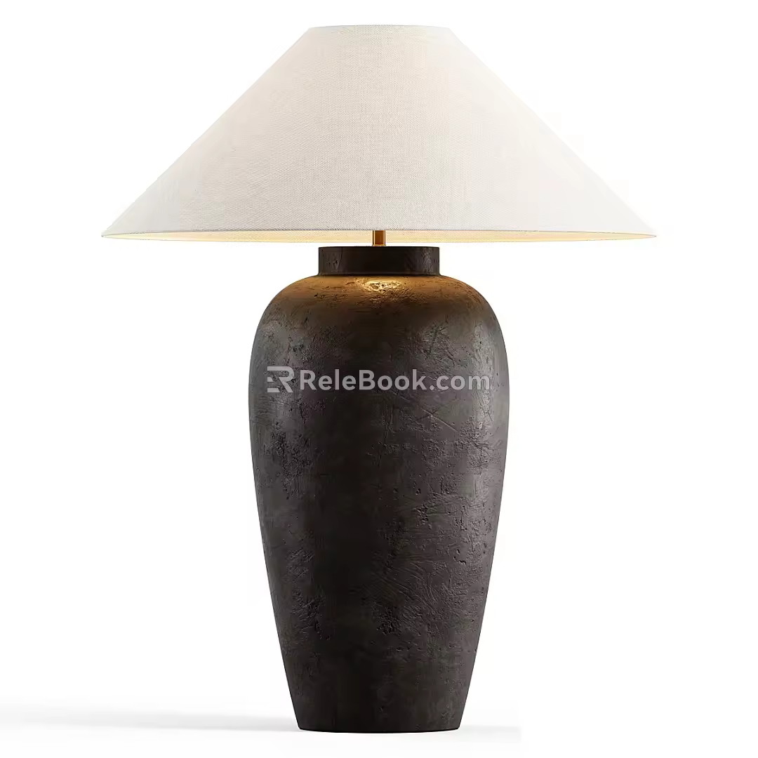 Zara Home Table Lamp Table Lamp Pottery Pot Table Lamp Fabric Table Lamp 3d model