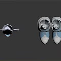 Elegant Silver Blue Decorative Boots And Stylish Headpiece For Daily Fashion Use