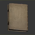 Vintage Old Book With Leather Cover And Metal Clasps As Daily Life Item