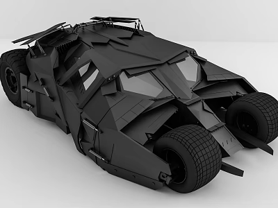 Cool Black Batman Car Electric Toy With Detailed Design And Big Tires 3d model