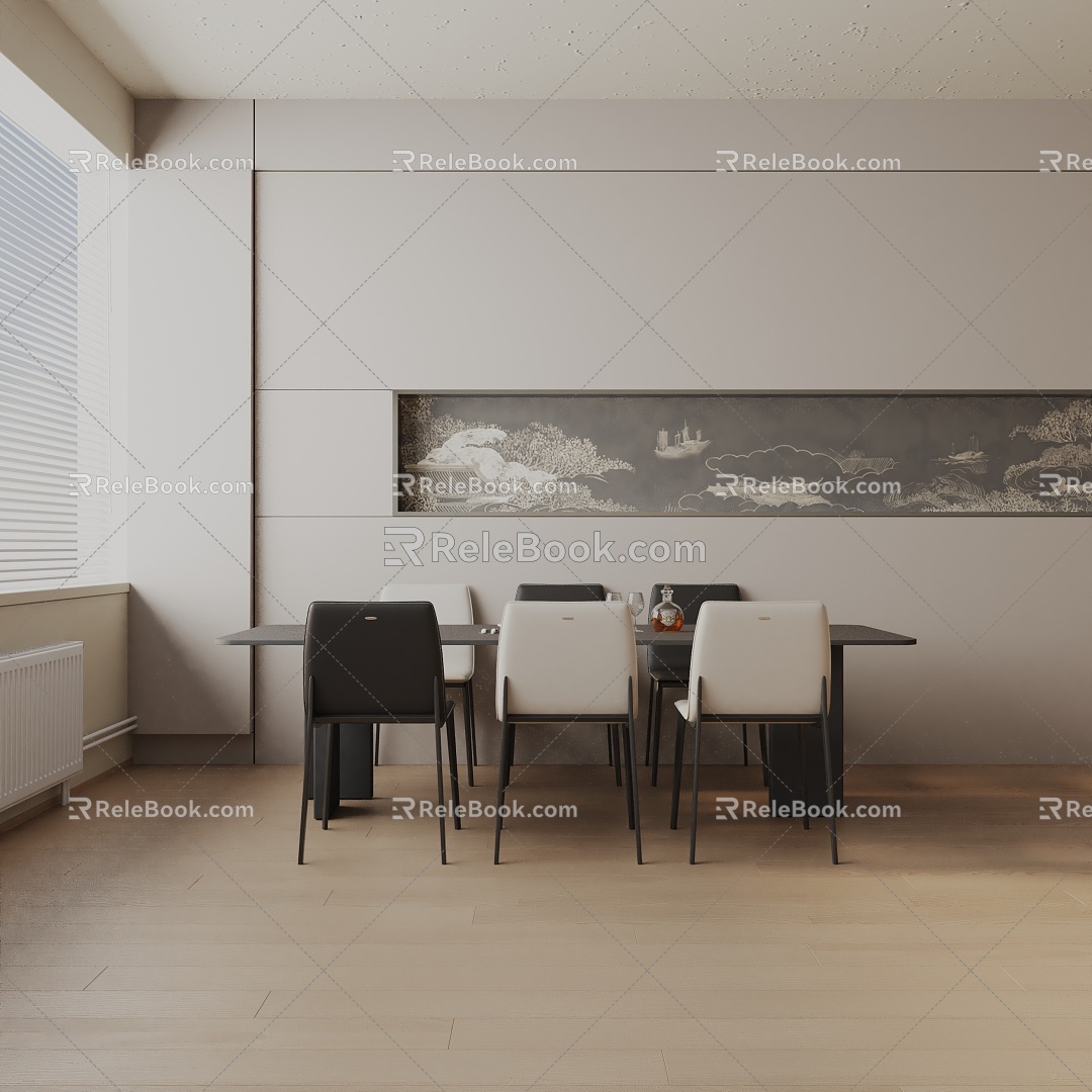 Modern table combination 3d model