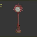 Vintage Ornate Floor Clock With Intricate Top Design White Dial And Decorative Base