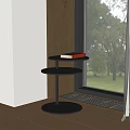 Modern Side Table Round Side Table Small Coffee Table Rotating Double Side Table 3d model
