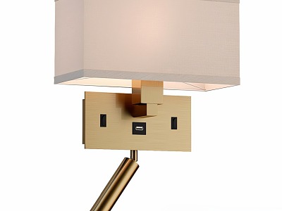 Modern wall lamp with charging 3d model