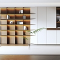 Modern bookcase 3d model