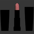 Elegant Pink Lipstick with Black Square Boxes Cosmetic Display Design 3d model