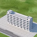 Modern Multi Storey Residential Building With White Exterior Multiple Balconies And Green Lawn