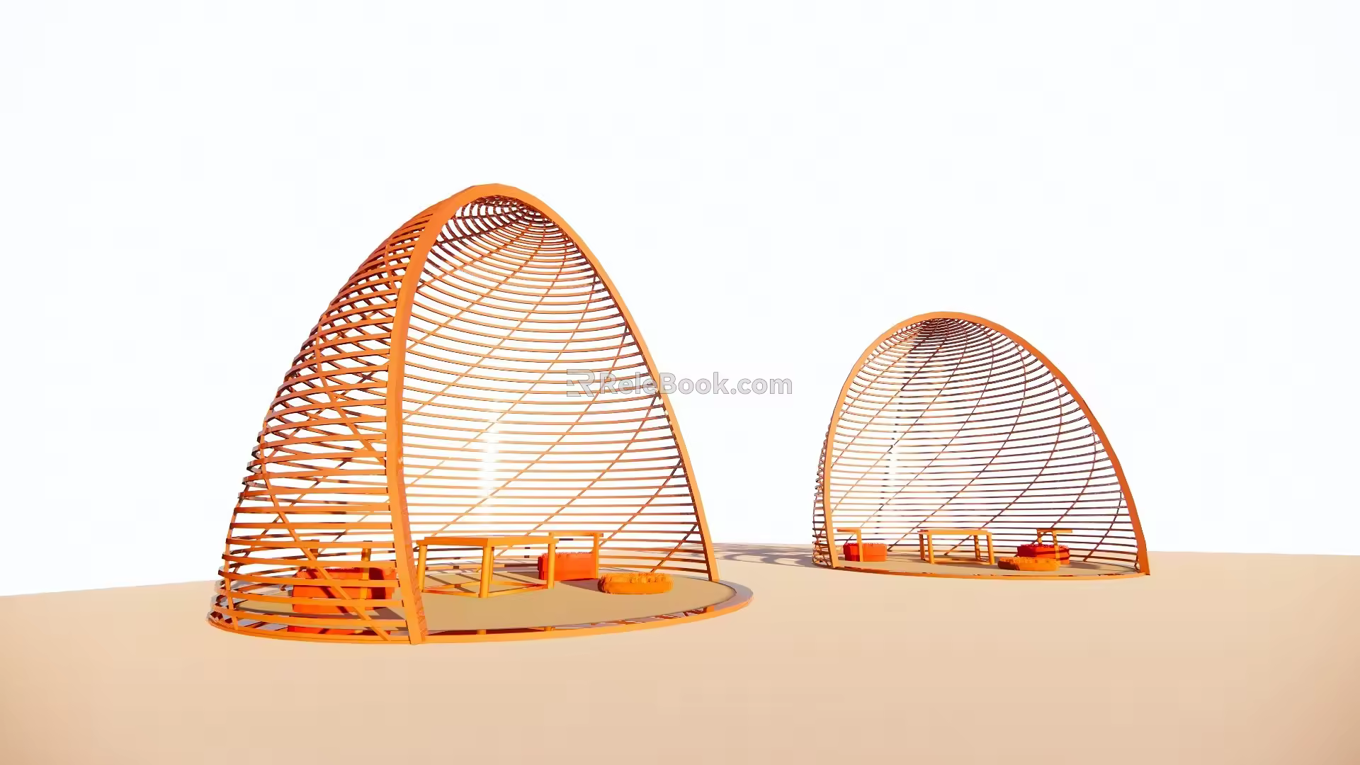 Shape screen egg-shaped structure 3d model