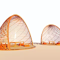 Shape screen egg-shaped structure 3d model