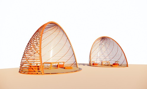 Shape screen egg-shaped structure 3d model