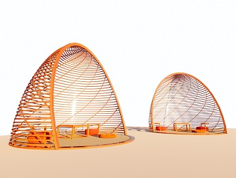 Shape screen egg-shaped structure 3d model