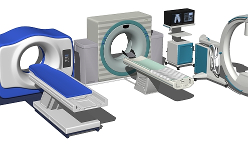 modern medical equipment hospital nuclear magnetic resonance instrument medical equipment 3d model