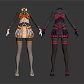 Fashion Mannequins Wearing Decorative Dresses With Bowknot Short Skirts And Sleeves