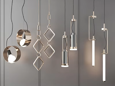 Light Luxury Chandelier Metal Small Chandelier 3d model