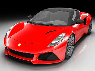 Red Sports Car With Sleek Aerodynamic Design Sharp Headlights And Sporty Alloy Wheels 3d model