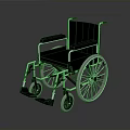 Lightweight Durable Wheelchair With Black Seat Silver Frame And Adjustable Armrests