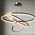 Modern Multi Layered Chandeliers With Illuminated Circular Rings And Crystal Accents