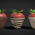 Delicious Fresh Chocolate Covered Strawberries With Various Decorative Stripes And Sprinkles