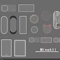 Minotli Bathroom Mirrors with Various Shapes Decorative Designs and Modern Frames