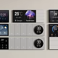 Smart Switch Panels with Temperature Weather Time Display and Control Functions