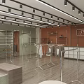 MLB Clothing Store Interior With Stylish Display Racks Clothing Items And Shoe Displays
