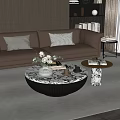 Modern Coffee Table Round Coffee Table Letters Coffee Table Marble Coffee Table Coffee Table Ornaments 3d model