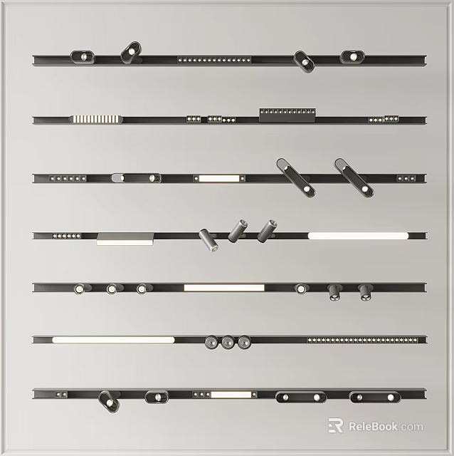 Modern Downlights And Spotlights With Various Designs For Home Ceiling Lighting 3d model 