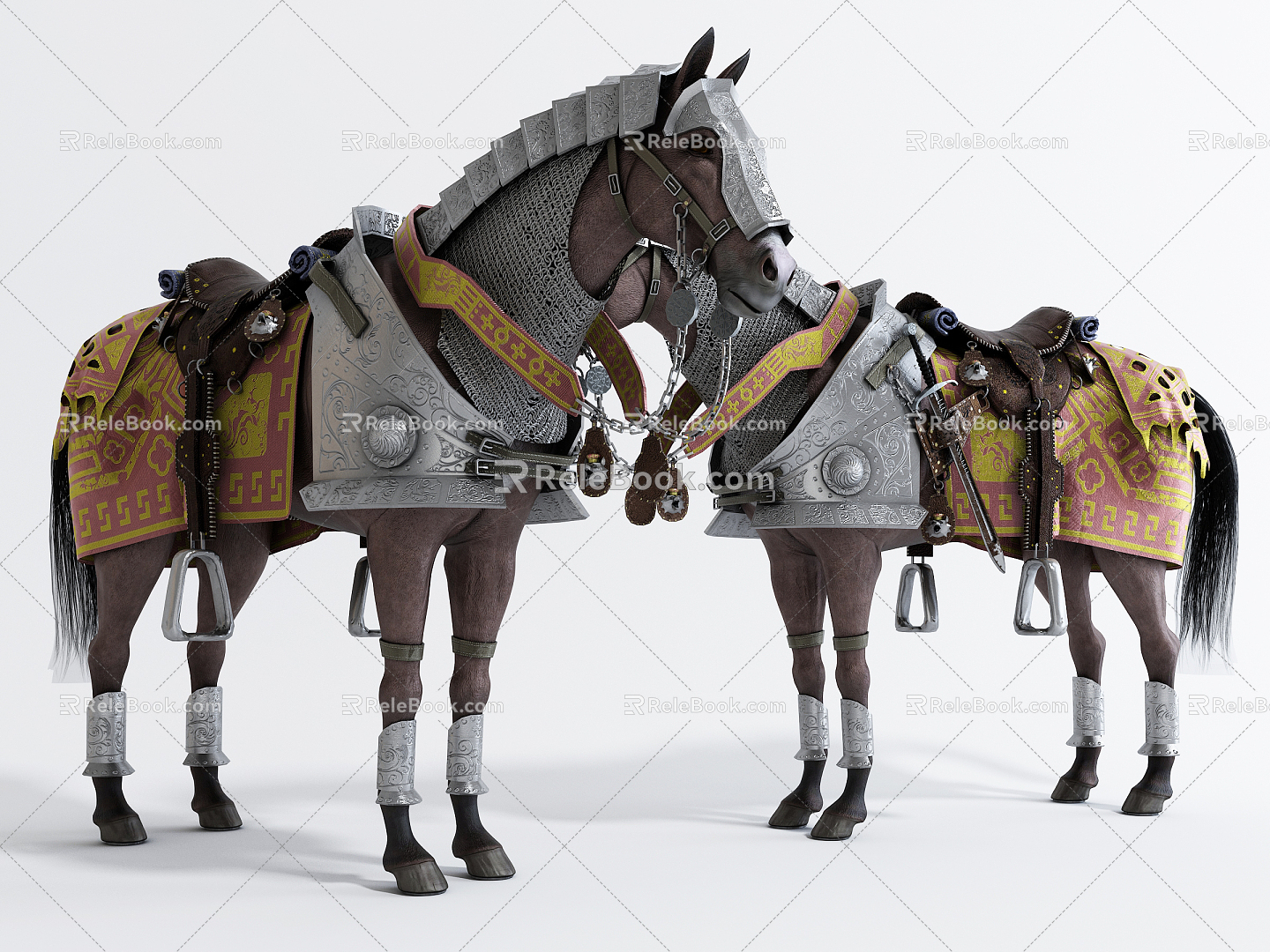 Modern Horse War Horse 3d model