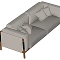 Double sofa 3d model