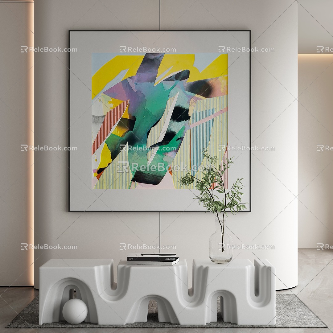 modern decorative painting 3d model