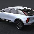Cadillac White Electric SUV with Modern Design Sleek Body and LED Headlights