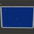 Blue Notice Board With White Frame And Red Decorative Dots For Household Use