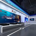 Sichuan Science and Technology Museum Exhibition Hall With Multiple Display Screens And Starry Ceiling Lights