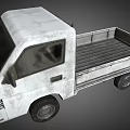 Old Rusty Suzuki Flatbed Truck With Open Cargo Bed And Weathered Body