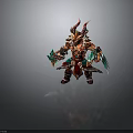 Mythical Warrior Character With Ornate Armor Horned Headdress And Decorative Weapons