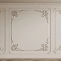 Elegant Gypsum Cornice Wall Decor With Intricate Patterns And Classic Frames