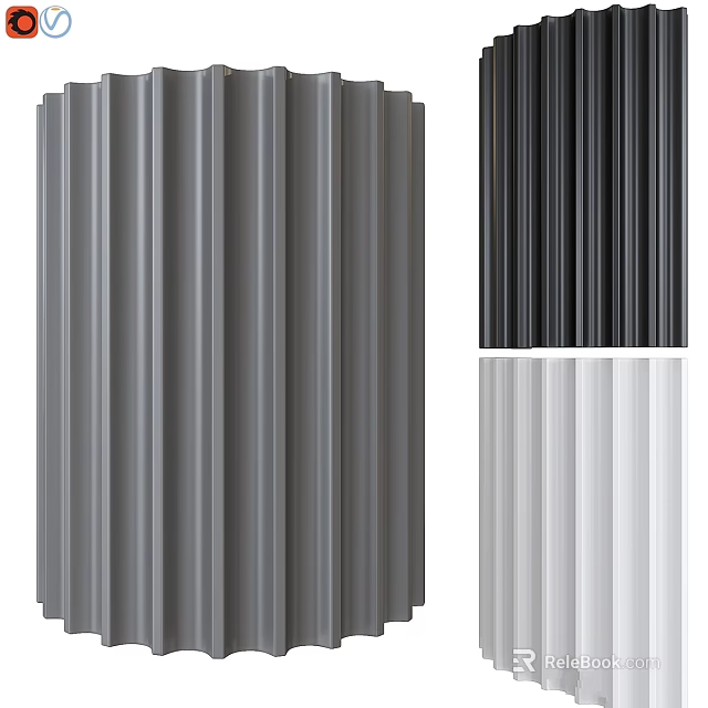 Modern Home Interior Wall Lamp With Sleek Design And Grey Black White Color Options 3d model 