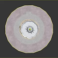 Tall White Tower Building With Circular Base Platform Water Feature And Yellow Top