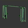 Sturdy Steel Fitness Equipment With Vertical Posts Horizontal Bar And Stable Base