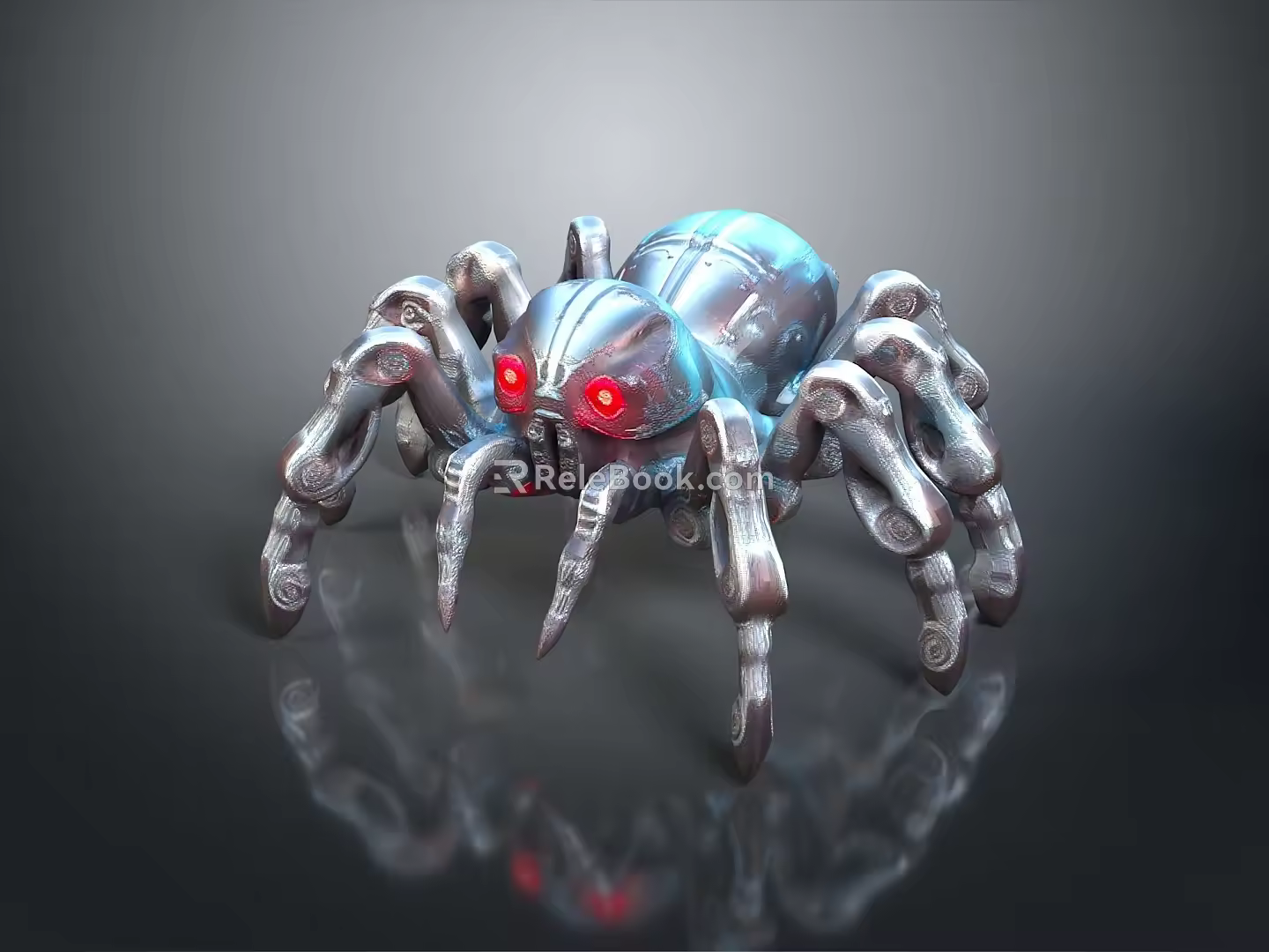Robot Spider Robot Mecha Spider Science Fiction Spider Mechanical Spider Battery Spider Tower Defense 3d model