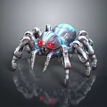 Robot Spider Robot Mecha Spider Science Fiction Spider Mechanical Spider Battery Spider Tower Defense 3d model