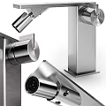 Sleek Modern Stainless Steel Faucet With Adjustable Spout Handle And Polished Surface Design