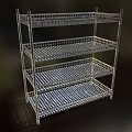Display Shelf Rack with Metal Grid Design Multi Tier for Retail Storage and Product